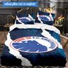 3PCS Fc Copenhagen Lion Crest Bedding Set 2D Printing (Includes 1 Duvet Cover + 2 Pillowcases Coreless), Bedroom decor,Fan Gift