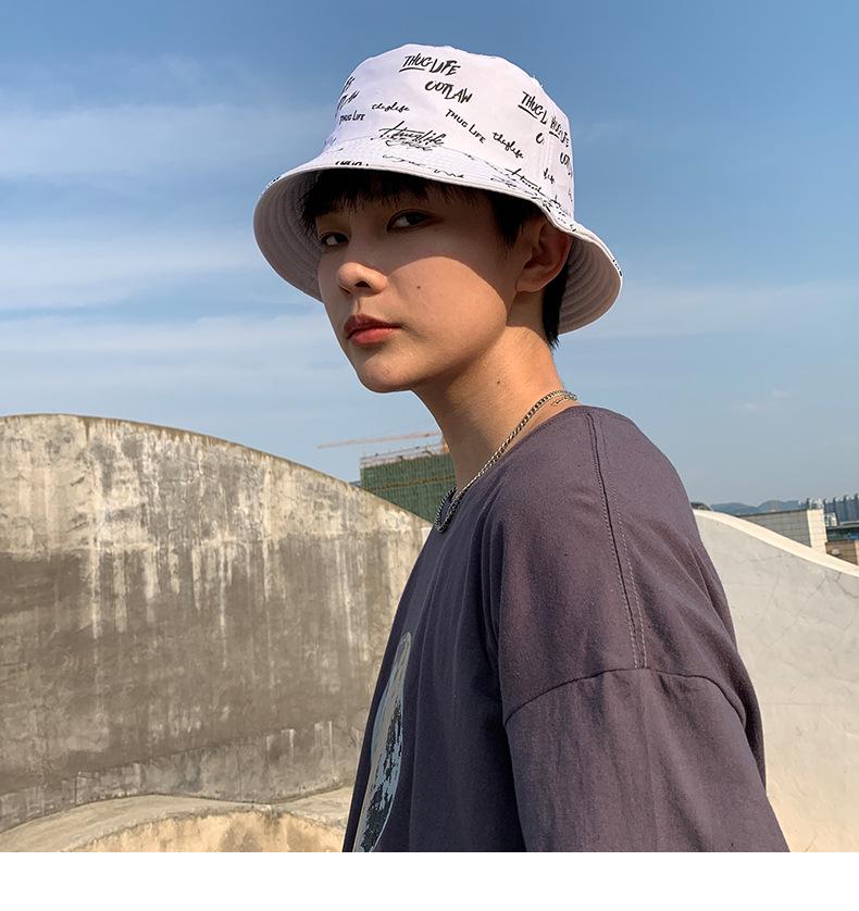 Trendy Double-Sided Embroidered Fisherman Hat for All Seasons - Unisex Casual Style
