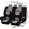 Car Seat Covers Full Set Front Split Rear Bench For Car Universal Cloth SUV Sedan Van Automotive Interior Seat Protector Covers