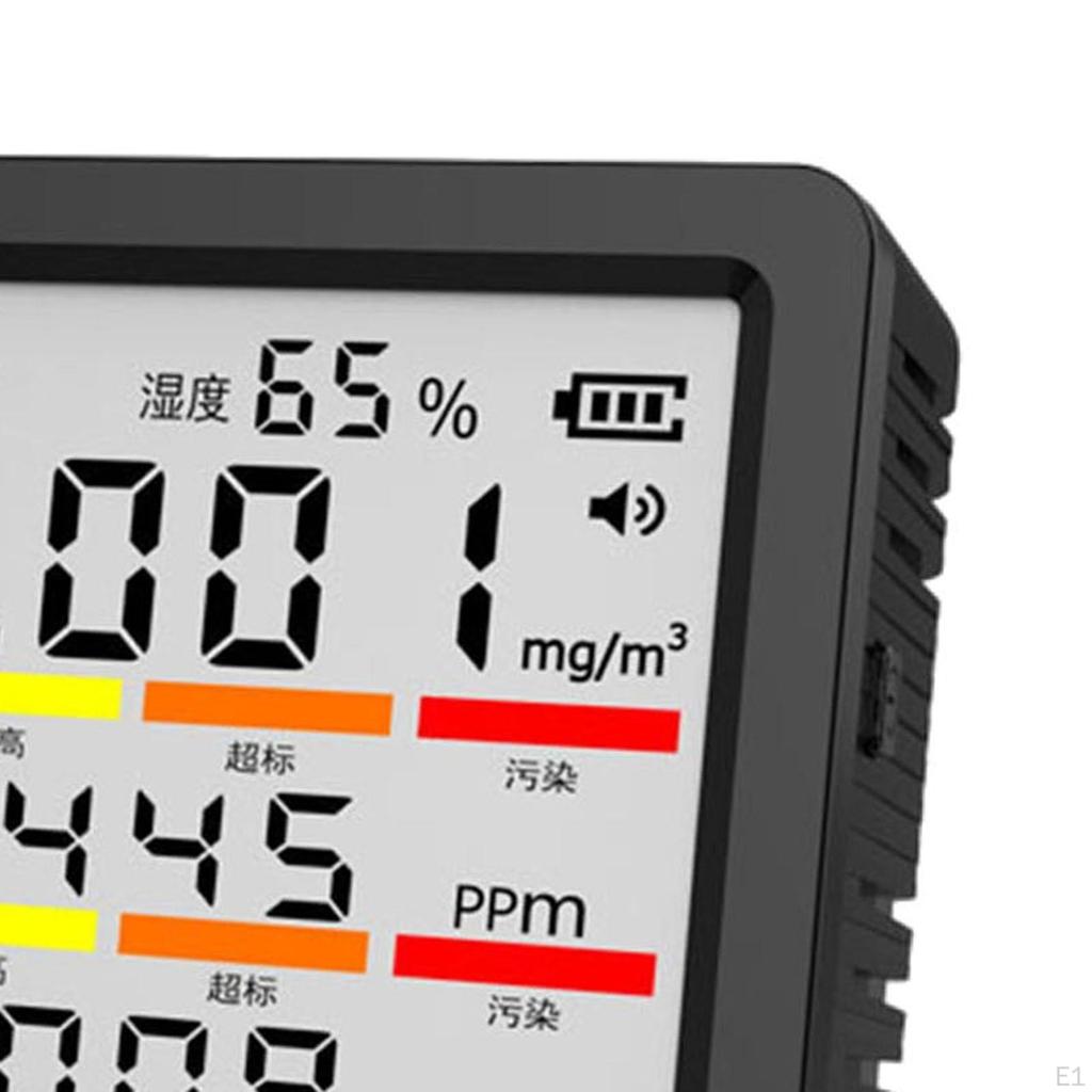 Indoor Air Quality Analyzer Digital Display Large Screen CO2 Carbon for Office Bedroom Travel