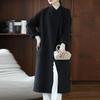 100% Wool Women Coat TIDENOVEL Autumn Wool Long Coat Handmade Pea Coat Winter Warm Wool Long Jacket Overcoat