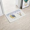Bath Mat, Cartoon Flocking Bathroom Rugs,19.7x31.5in(Starry Cat)