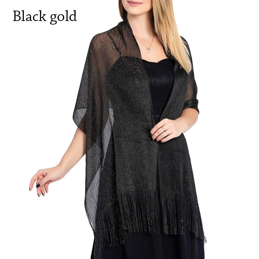 Elegant Temperament Tassels Dresses Shawls Wedding Scarf Evening Scarf Bridal Shawls