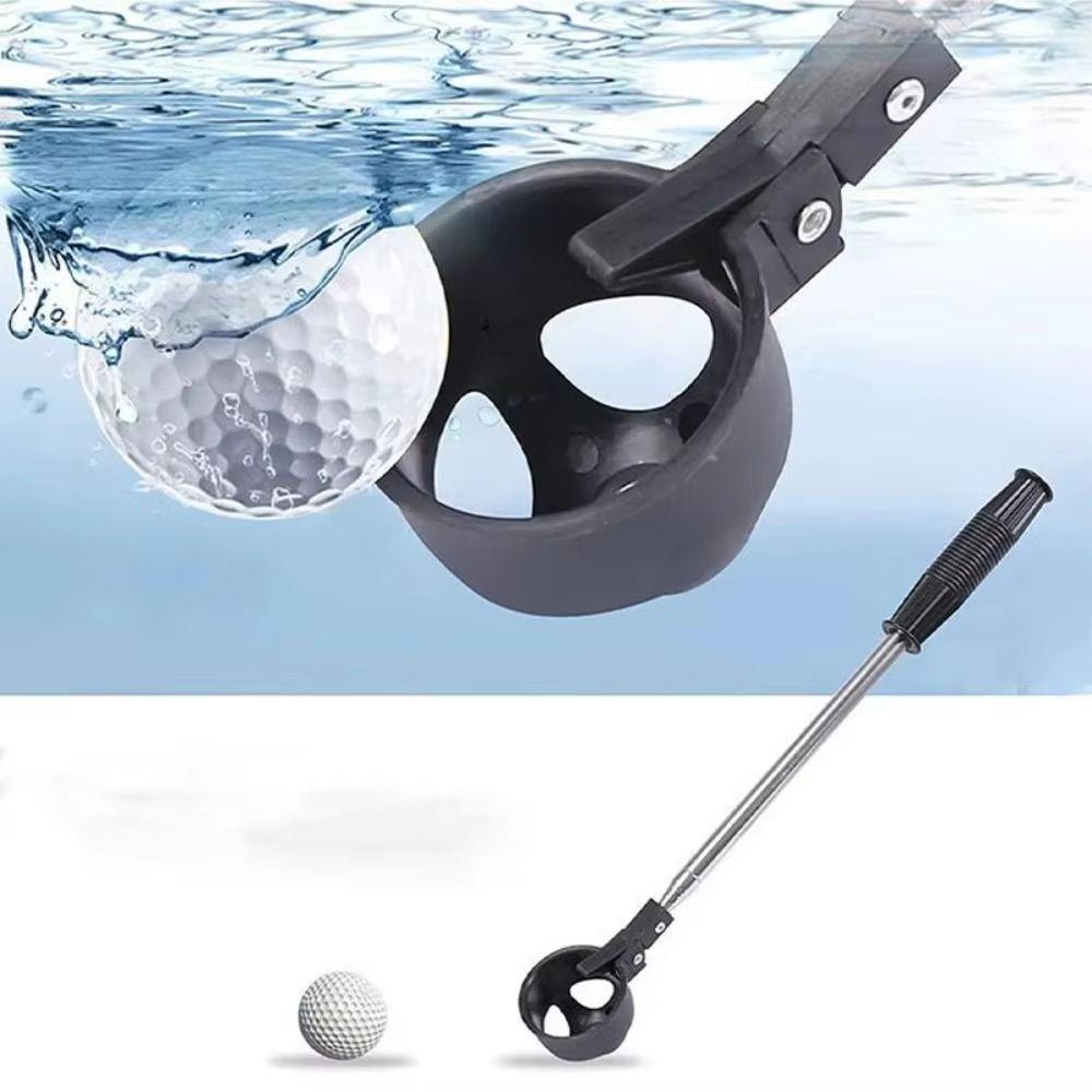 Automatic Locking Golf Ball Pick Up Tool 8 Sections Stainless Steel Ball Grabber  Water Tool
