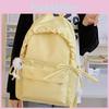 Solid Simple Color Lace Bow Design Student Backpack For School And Use Daily