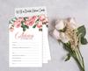 Inkdotpot FloralA  Advice And Wishes Set Of 50 Bridal Shower Advice Game