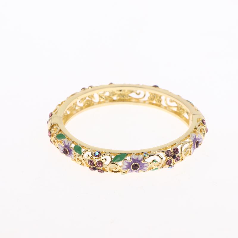 Brățară Cloisonne Vintage Stil Etnic Emailată Golită Floare Brățară Modă Elegantă Brățări Pentru Femei Bijuterii Cadouri