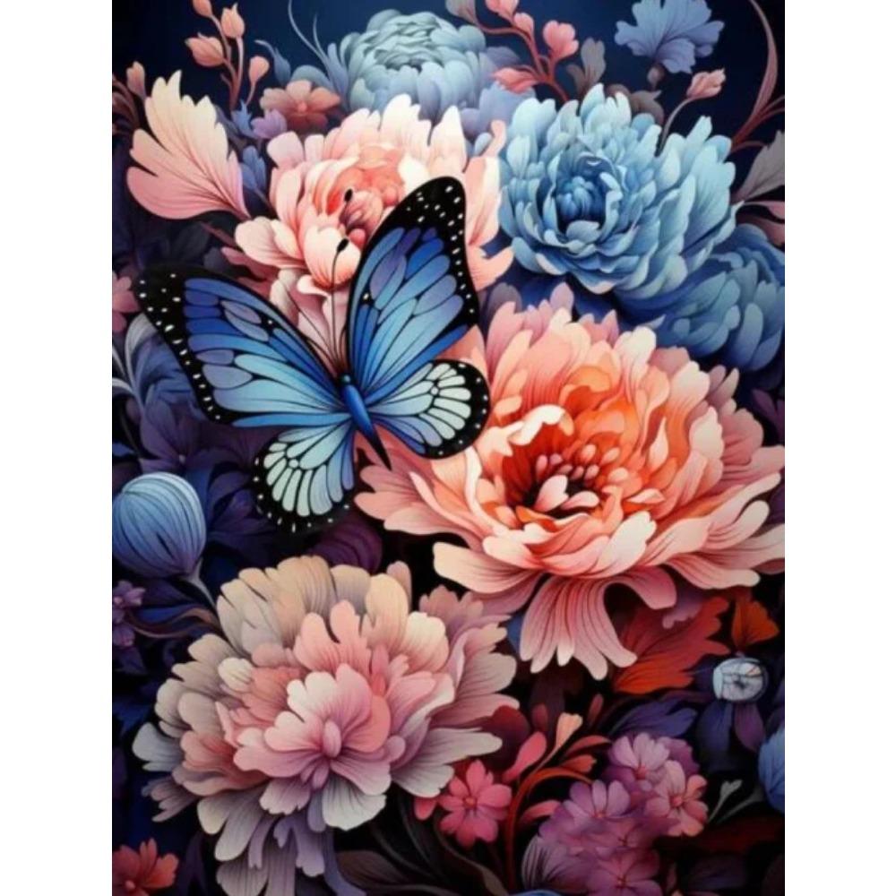 Diamantová malba Full Drill Labuť Slon Kulatý Diamantový obraz Ruční výroba Krásná motýlí květina Vlastní diamantová mozaiková malba Domácí dekorace