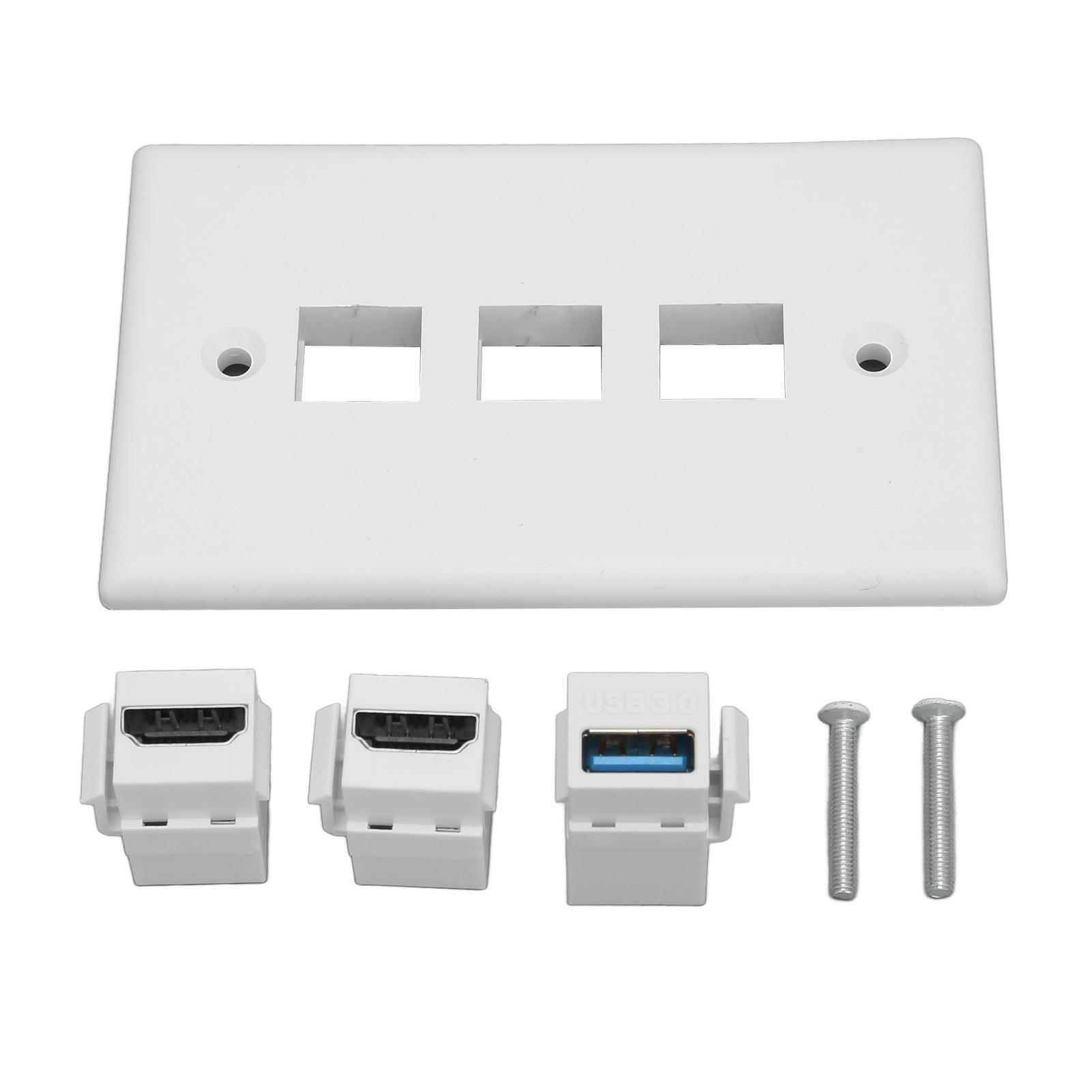 

Интерфейс HD Мультимедиа Ethernet USB Настенная Панель 2 Порта HD Мультимедийный Интерфейс Keystone 1 Порт USB