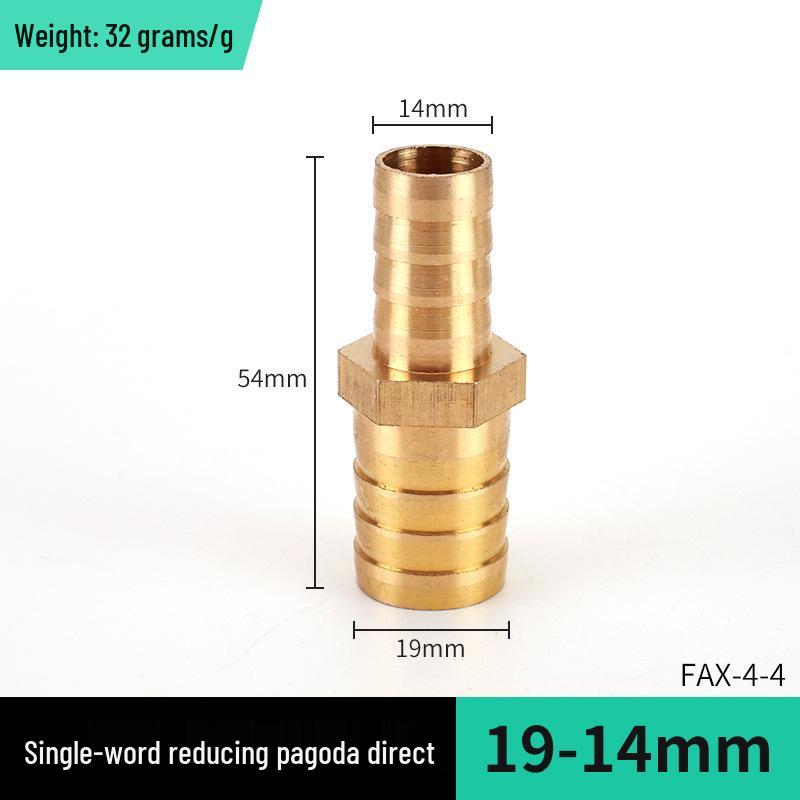 Brass L-Shaped Reducing Pagoda Plug, 4mm-19mm Conversion Hose Fitting