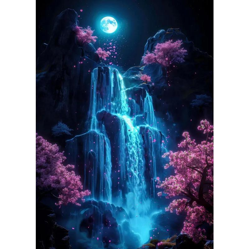 Pink City Asian Travel Japanese Cherry Blossoms At Mount Fuji Poster Light Prints Canvas Painting Wall Pictures Home Room Decor