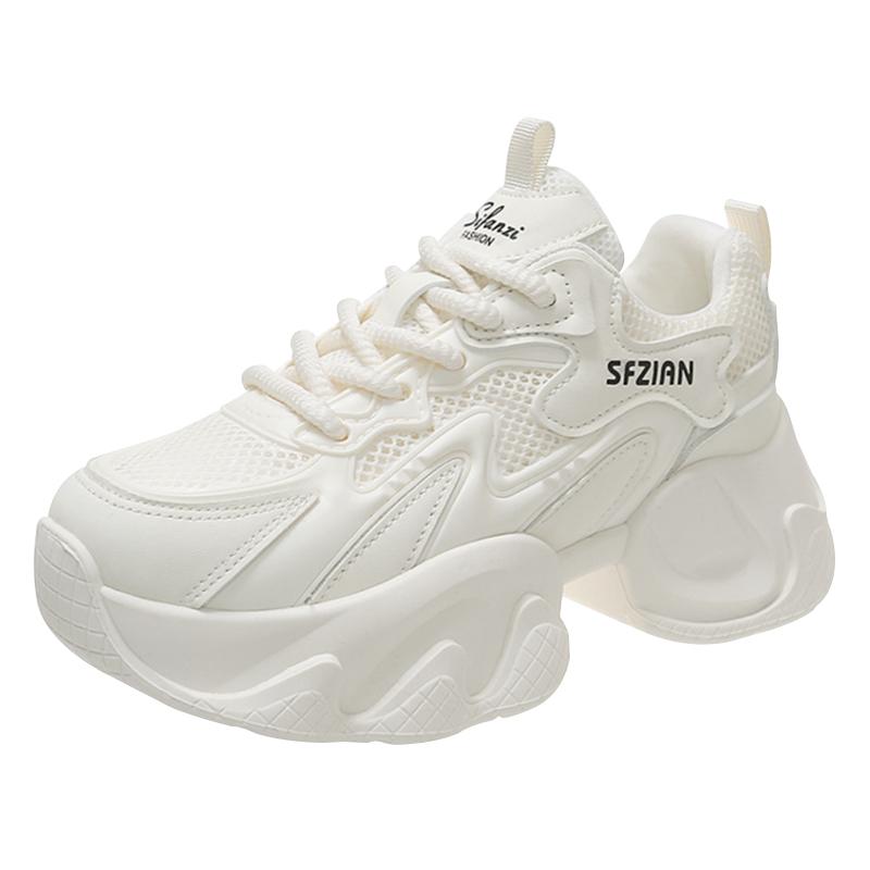 Women Sneakers Mesh Breathable Increased Internal Sports Jogging Casual Trainers Ladies Fitness Vulcanize Shoes Women's