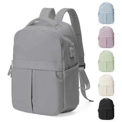 Purple High Appearance Level School Bag, Male And Female Students Light Backpack, College Students Simple Computer Backpack, Gra