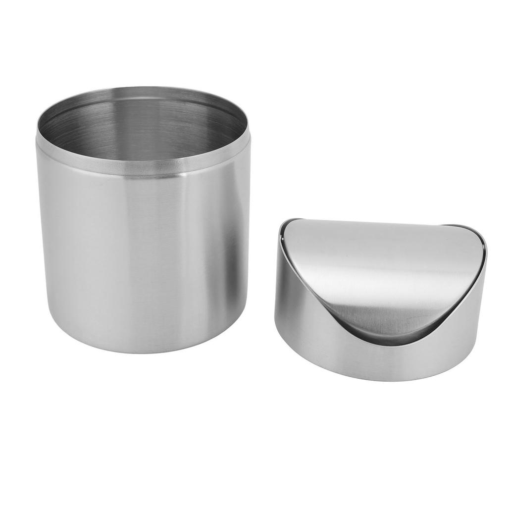 Mini stolní odpadkový koš s výklopným víkem Malý stolní malý odpadkový koš do auta kanceláře 304