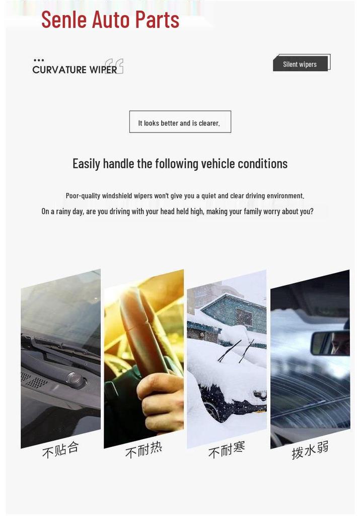 Frameless Multifunctional 6-Layer Wiper Blade for Toyota RAV4