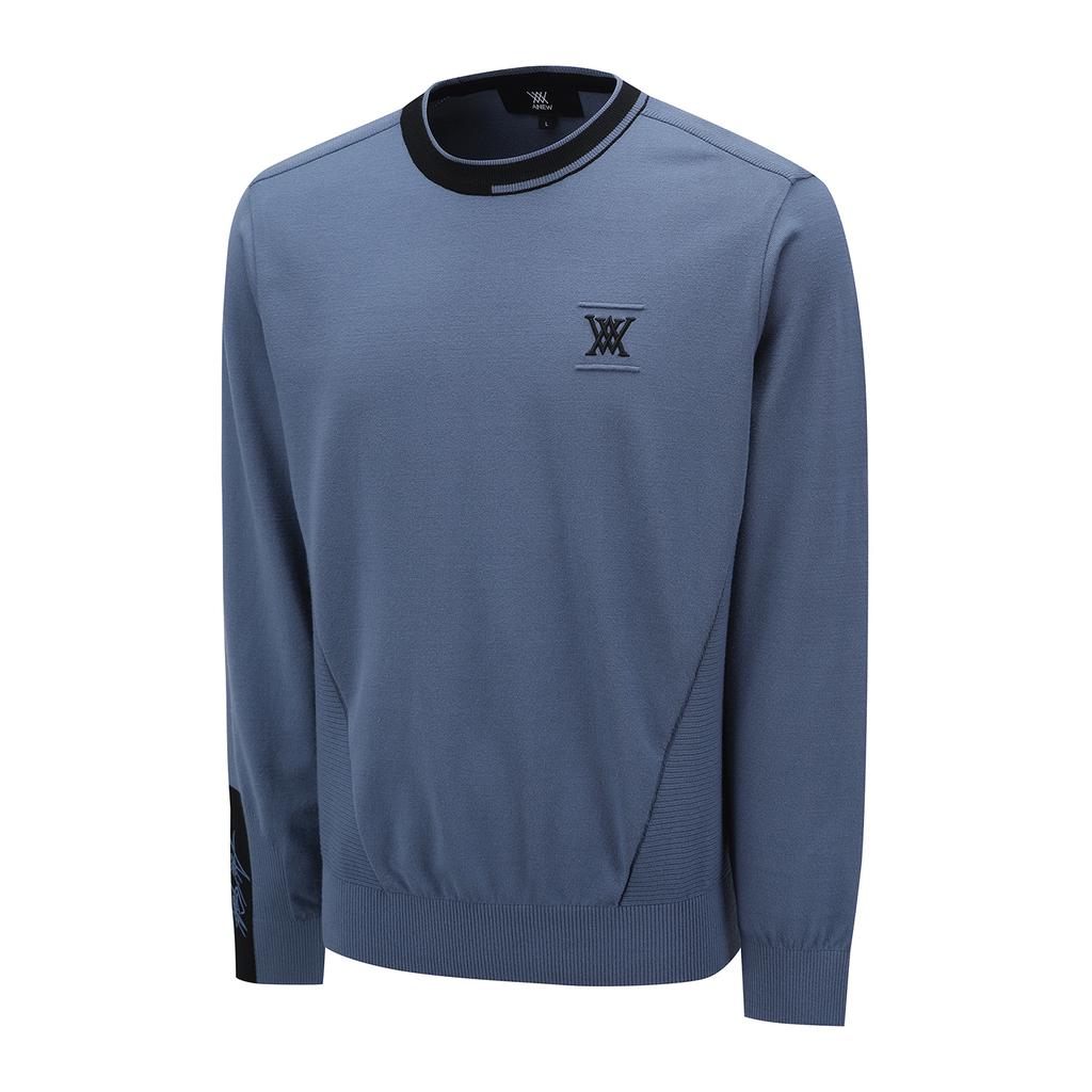 ANEW GOLF M Textured Mix Pullover_Bl