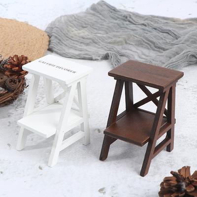 Miniature Wooden Floral Stand Model 1:12 Doll House Furniture Display Shelf