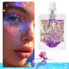 1 Bag Mermaid Gel Body Glitters Set Vibrant Sequin Mermaid Makeup Eye Shadow Ideal for Beach Party Looks Beach Make Up Wholesale