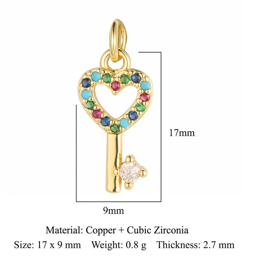 Copper Cubic Zircon Rocking Horse Bicycle Palm Charms Heart Elephant Flamingo Star Bracelet Earring Necklace Pendant