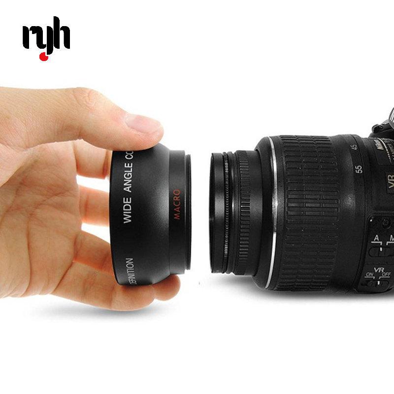 RYH 37mm 43mm 46mm 49mm 52mm 55mm 58mm 62mm 67mm 72mm Lens Wide Angle Conversion Wide-Angle Camera Lens With Macro Lens 37mm