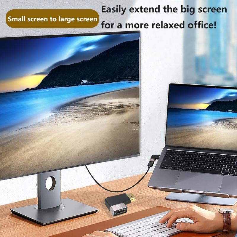 HDMI-kompatibler 2.1 8K-Erweiterungsstecker-Adapter 48 Gbit/s Stecker auf Buchse Konverter 8K@60Hz 4K@120Hz Unterstützung 3D eArc