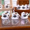 10Pcs 1/12 Dollhouse Simulation Mini Coffee Cup Model Dollhouse Coffee Shop Scene Decor Dolls House Accessories Pretend Play Toy