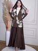 European & American Elegant Fashion Print Jacket + Midi Skirt Set - Autumn 2025 Collection