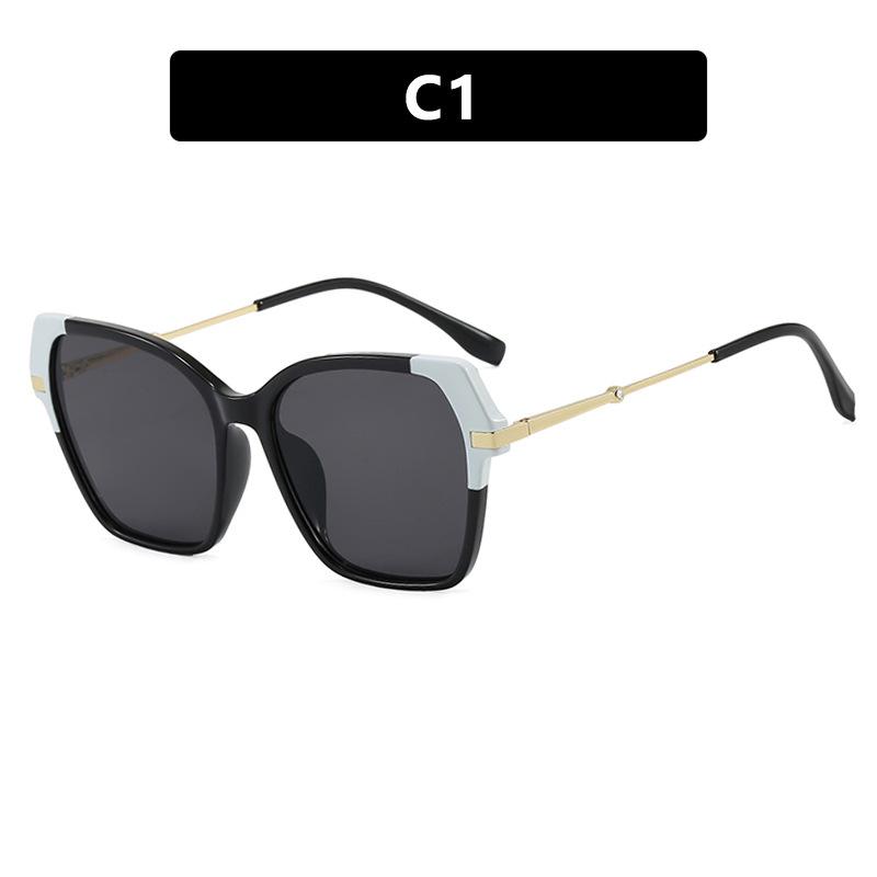 Color matching irregular sunglasses large frame new sunglasses European and American trend sunglasses contrast color retro personality As shown in the picture
