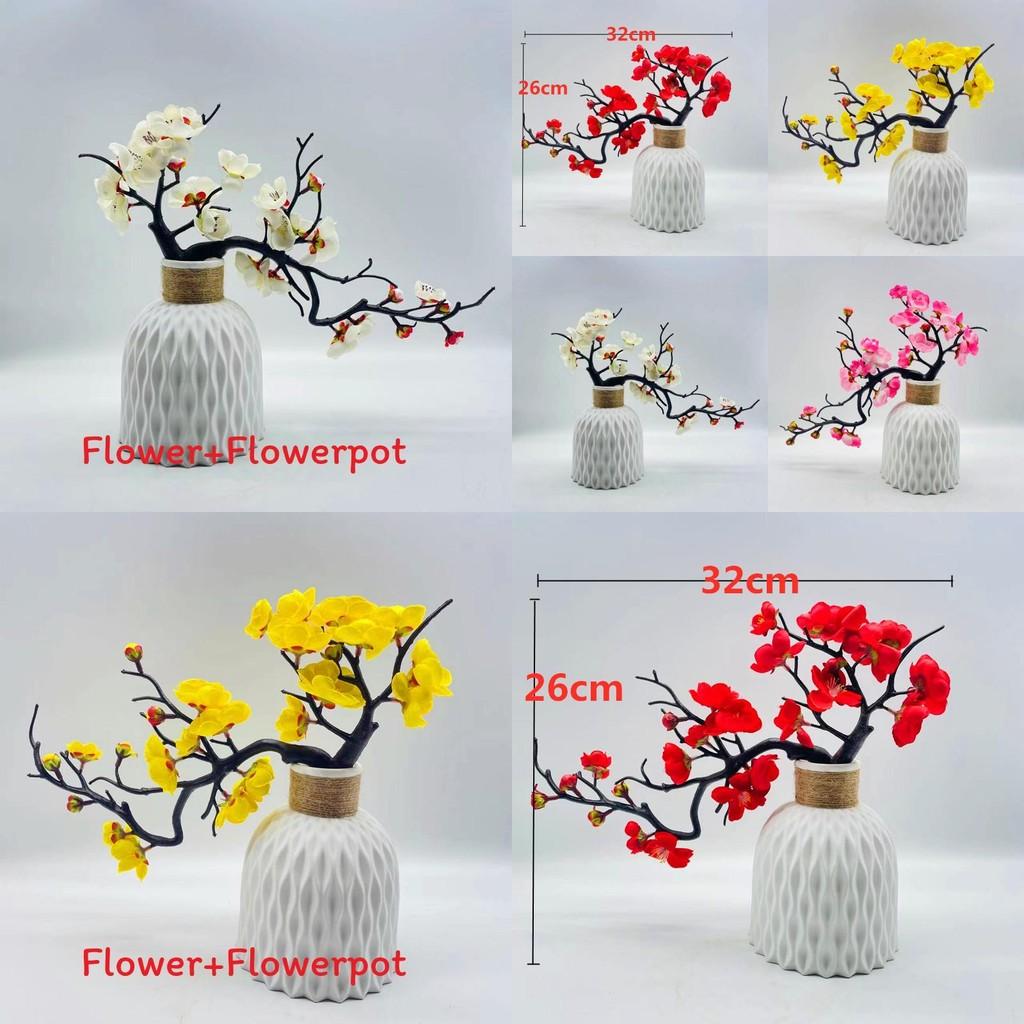 Winter Sweet Fake Flower Branch With Material For Living Room Display