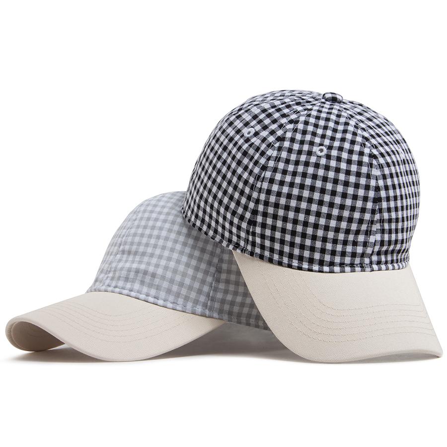 Small Plaid Soft Top Baseball Cap For Women Men Classic Vintage Sun Hat Fashion Casual Visor Caps Summer Streetwear Daily Travel