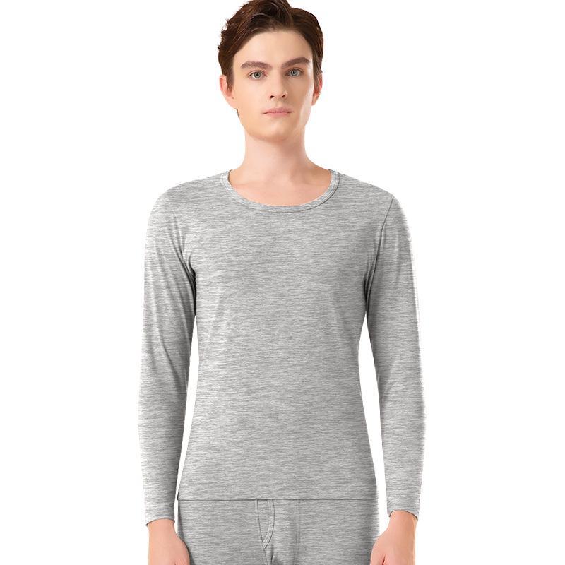 Women's Seamless Thermal Underwear Set - Antibacterial, High Elastic, Plus Velvet, Thin, Long Sleeve, Round Neck, Cotton Blend, Autumn.