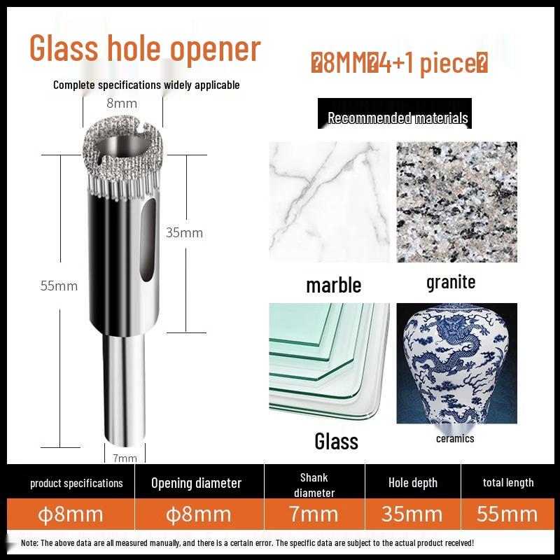 6mm Multifunktionales Fliesen- & Marmor-Glasbohrer-Set zum Lochbohren