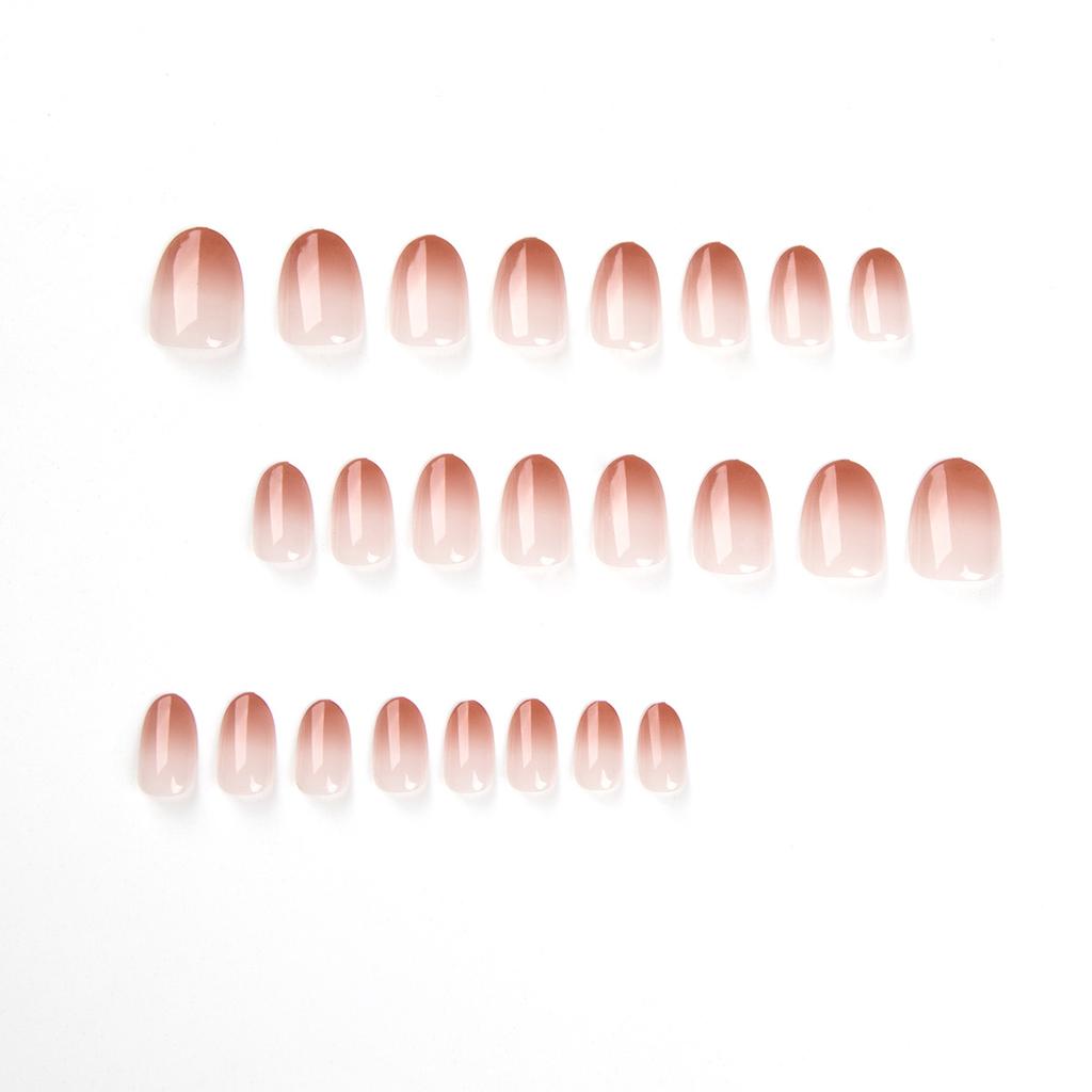 24 Pieces Wear Nail Piece Crimson Gradual Change Nail Sticker Removable Nail Piece Nail Patch Wear Nail Short Nail Piece