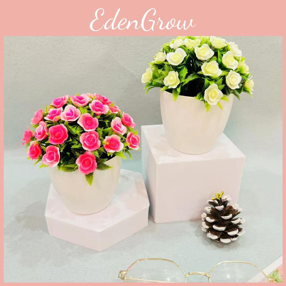 Plastic Indoor Decorative Sphere With Faux Fuchsia Flowers For Office Displays