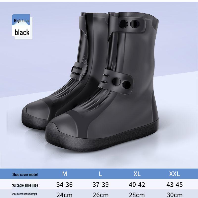 Unisex Waterproof Non-Slip Silicone Rain Boots - Wear-Resistant Overshoes for Mountaineering
