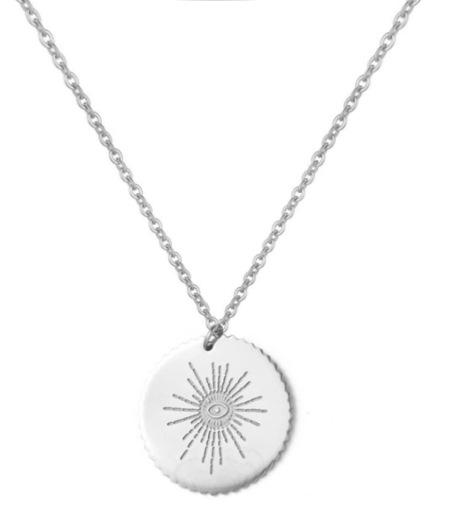 Sun Mount Devil'S Eye Titanium Steel Necklace Simple Versatile Clavicle Chain Necklace