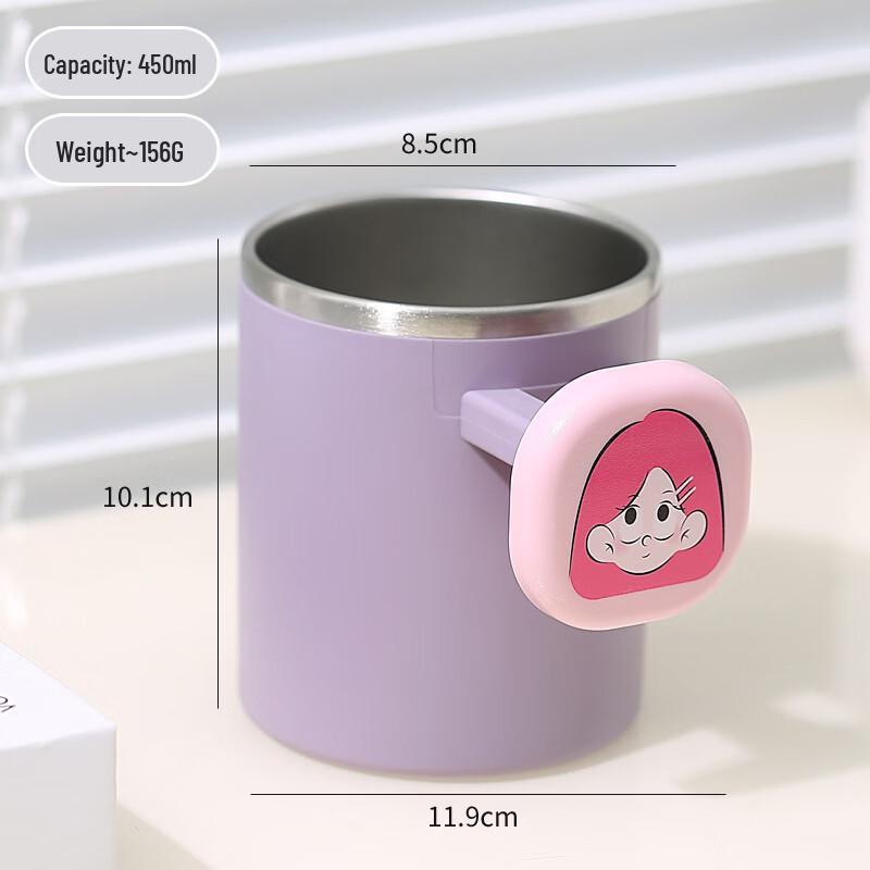 YIXI Anti-Fall Colorful Cartoon Couple s Rinse Cup Set