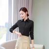 White Shirt Women's Korean Version Slim Fit Long Sleeved Multi-color Base Shirt Professional Dress Plus Size Workwear Formal Student Top