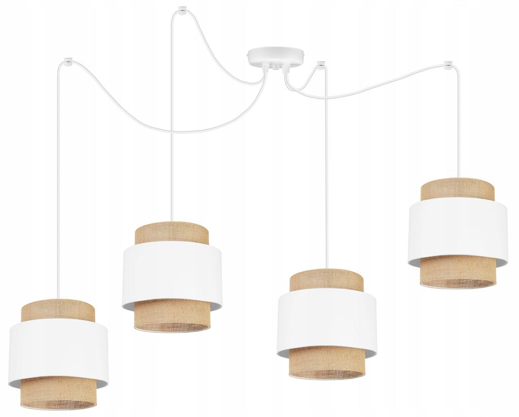 Hanging Lamp, Ceiling Chandelier, Lampshade, Boho Juta