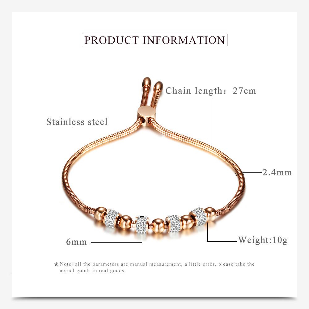 6MM Full Diamond Adjustable Titanium Steel Bracelet - Trendy and Versatile Unisex Fashion