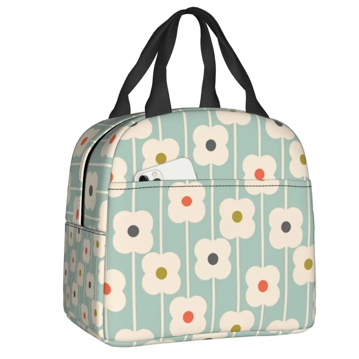 

Orla Kiely Bubble Flowers Изолированная Сумка Для Обеда Для Женщин Герметичная Скандинавская Термосумка-холодильник Для Обеда Пляж Кемпинг Путешествия 22x20x13CM чистый