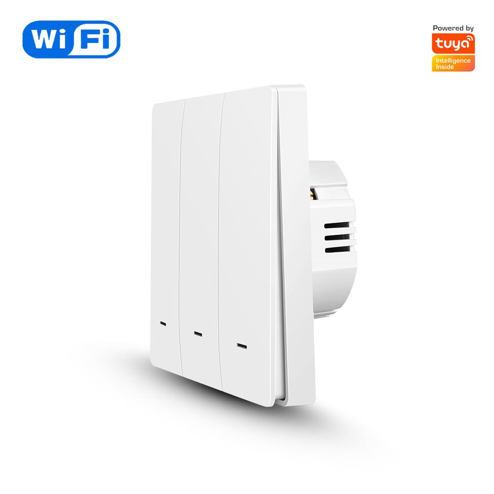 Tuya Smart Wall Light Switch Push Button Control No/With Neutral Wire APP Remote Timing Support Alexa Google Home Yandex Alice