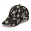 Adjustable Floral Lace Baseball Cap Hollow Outdoor Sun Hat Elegant Mesh Baseball Hat  For Women