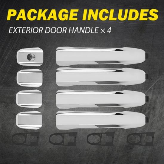 Fit For Chevrolet 1500 Silverado Exterior Door Handle 2014-22 Set of 4 Chrome