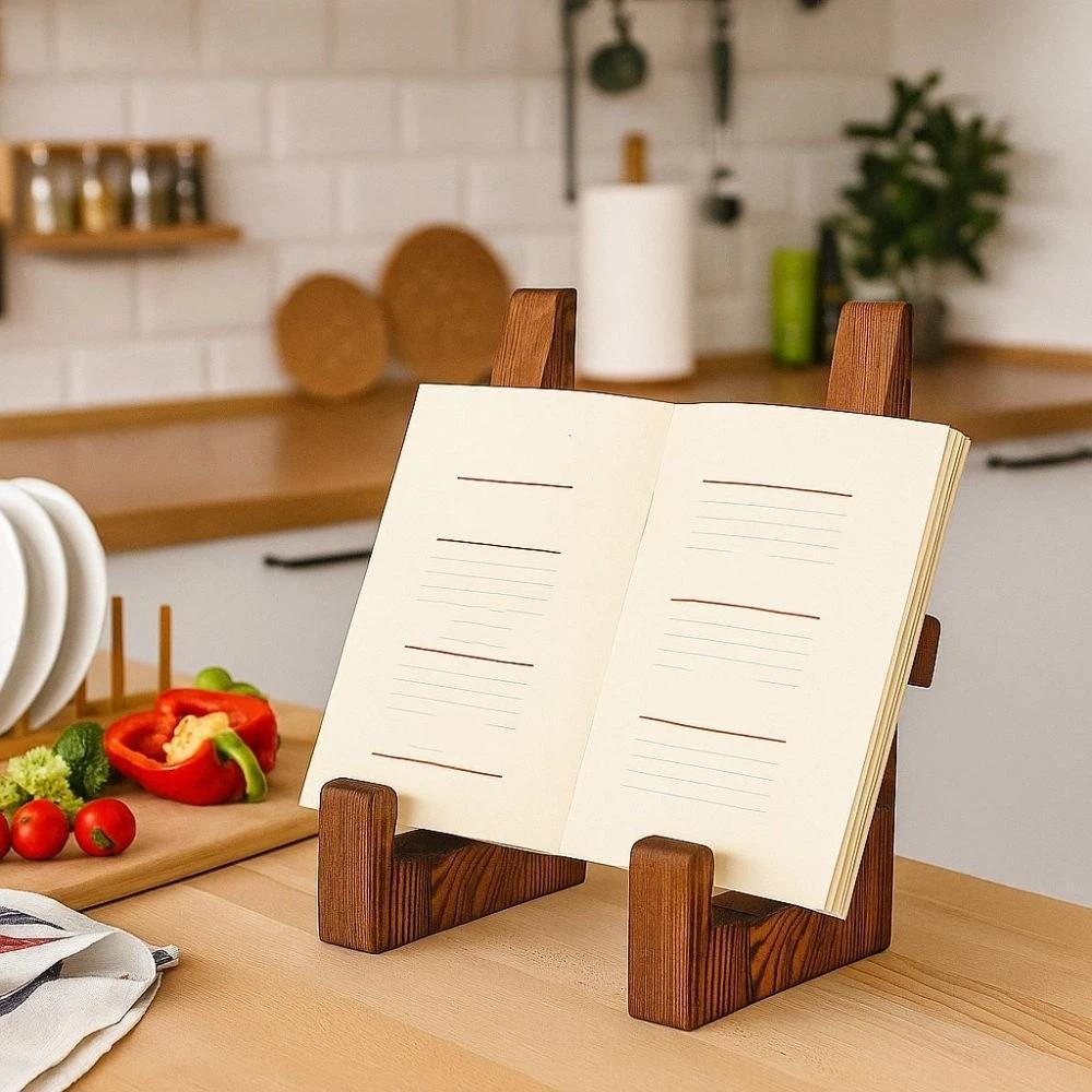 Vintage Wooden Cookbook Holder Multifunctional Display Stand Book Stand Table Easel Book Reading