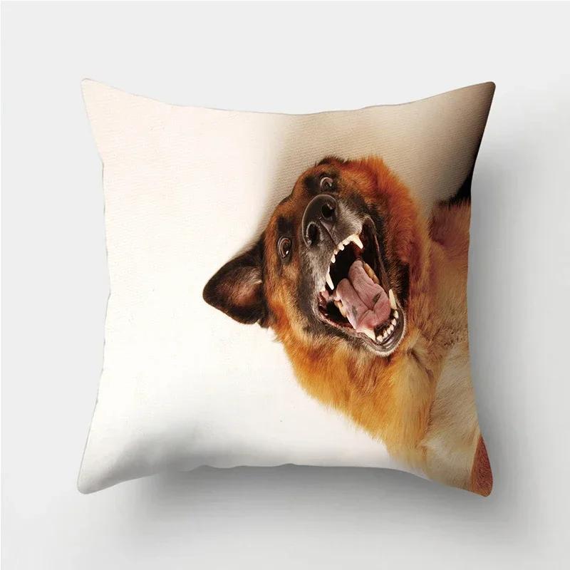 Cuscini decorativi con stampa Pug Dog Federa Fodera per cuscino in poliestere Cuscino decorativo per divano Decorazione del soggiorno Federa