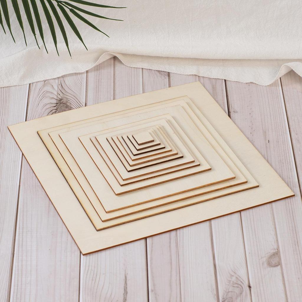 DIY Laser-Cut Geometric Peach Heart Poplar Wood Slices for Home Decoration