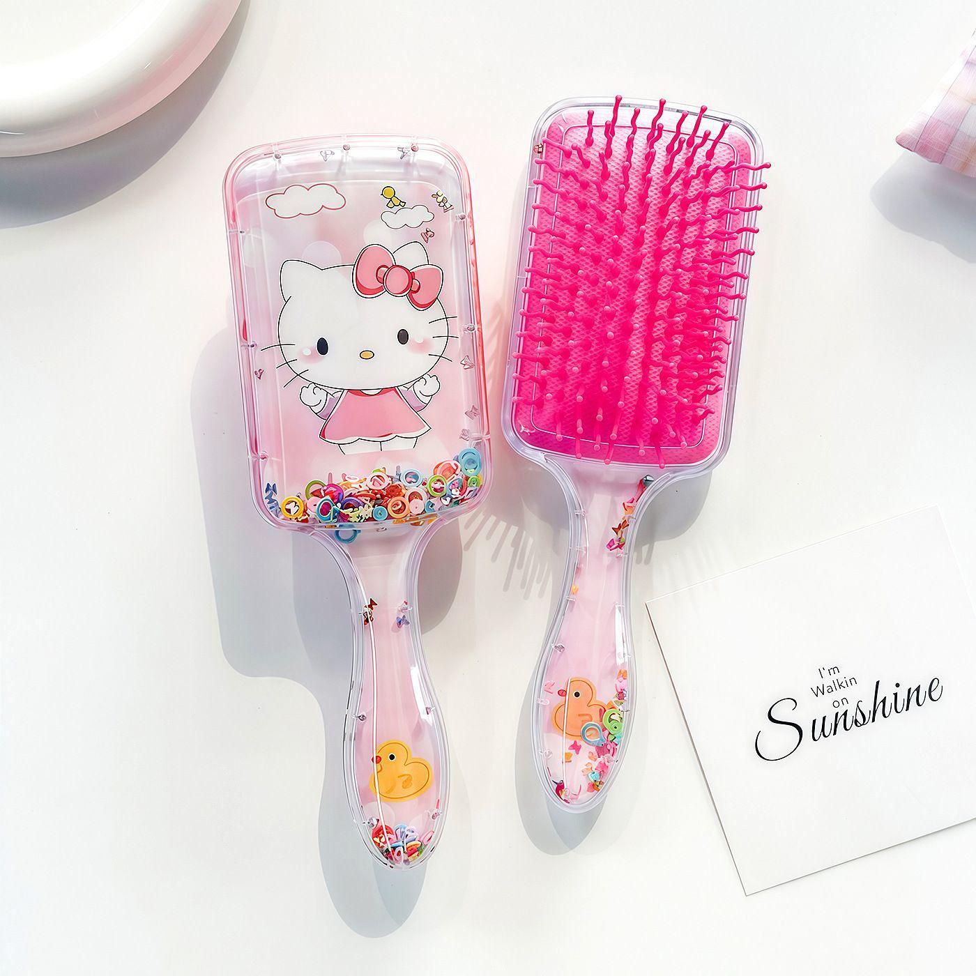 Новая lucky-расческа-подушка с персонажами Sanrio: Милая расческа-щетка KT Cat Shake Fun для детей