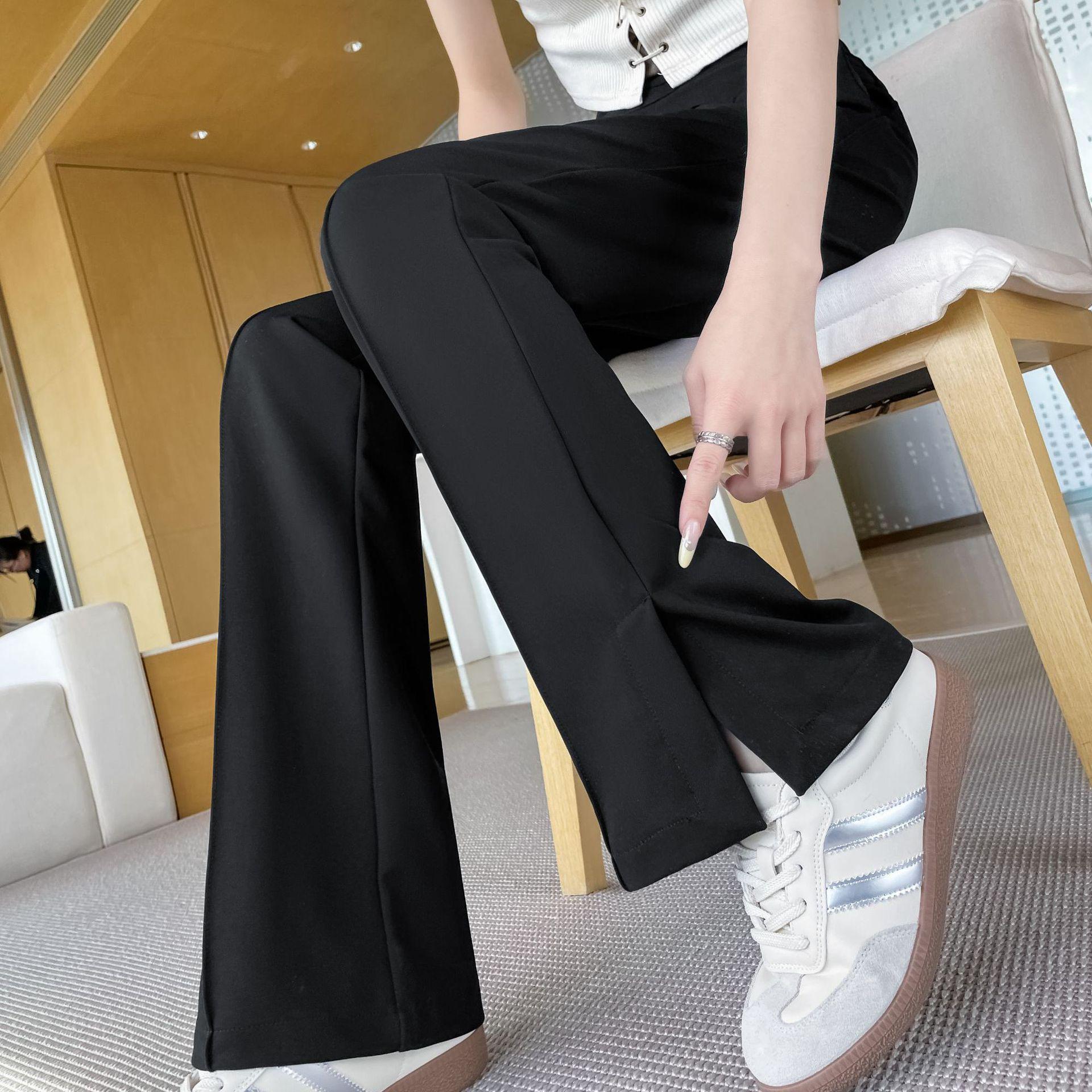 

Women s High-Waisted Slit Wide-Leg Micro-Flared Pants - Summer 2025 Collection 3XL