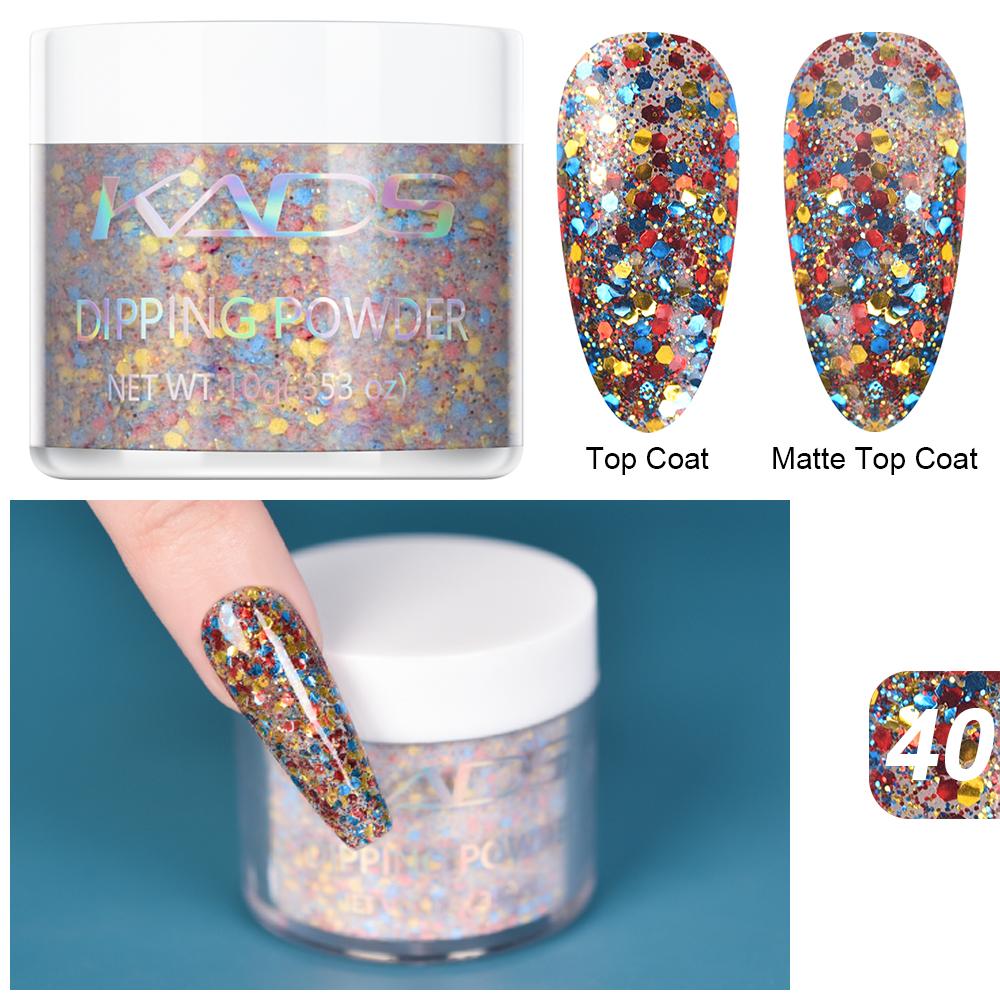 kads 10g Nail Glitter Dipping Powder 40 Colors Can Choose Nail Art Dip Powder Nude French Nail Salon